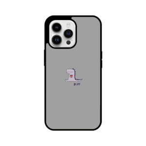 dinasaur purr (cc) iphone glass case